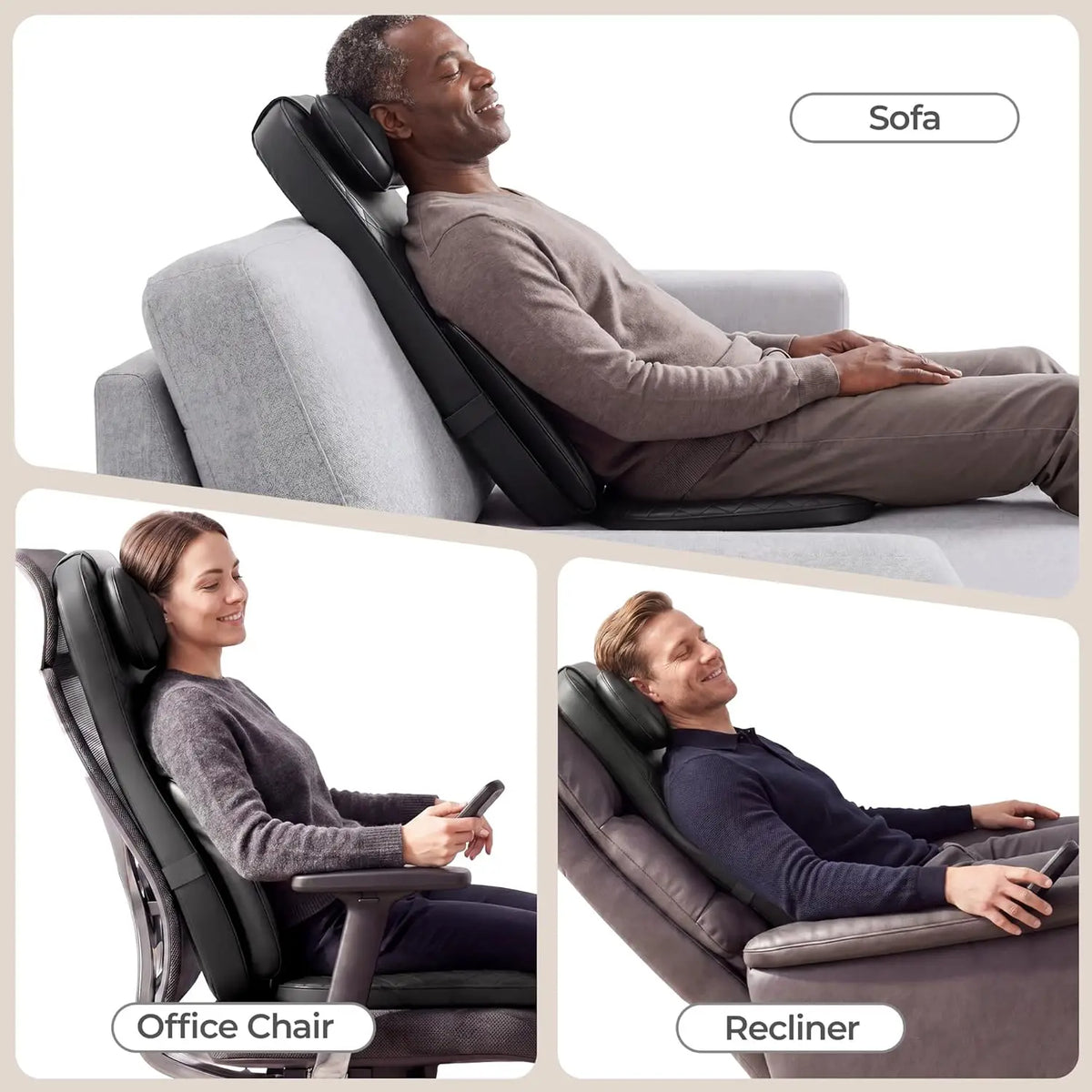 HIMOUTA Shiatsu Massage Chair Pad With Heat And Compression