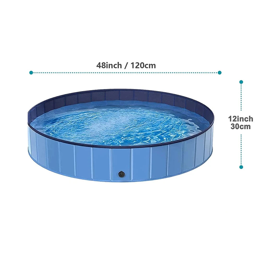 Portable Dog Pool Bath Tub For Large Dogs Foldable Waterproof