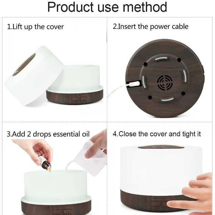 Ultrasonic Cool Mist Essential Oil Diffuser For Home Aromatherapy