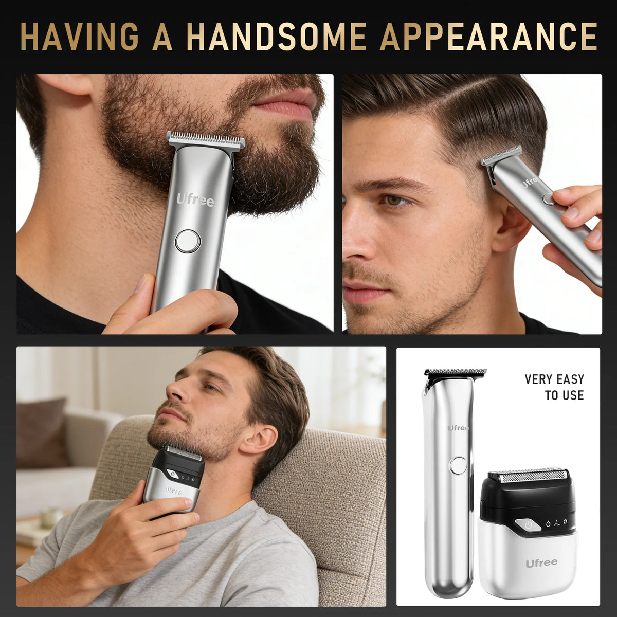 Waterproof Cordless Electric Shaver For Men And Precision Beard Trimmer