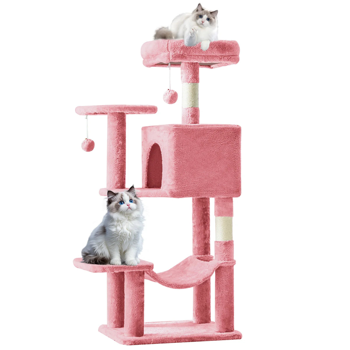 Mcq Grey Four Tier Cat Tree Tower With Sisal Posts