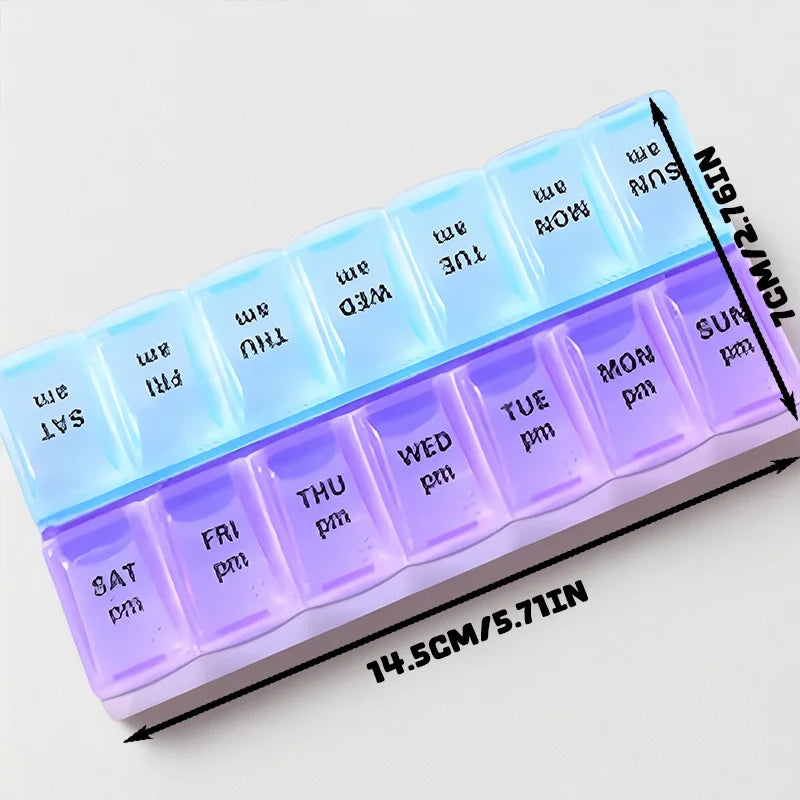 Portable Weekly Pill Organizer Box For Daily Medication Management