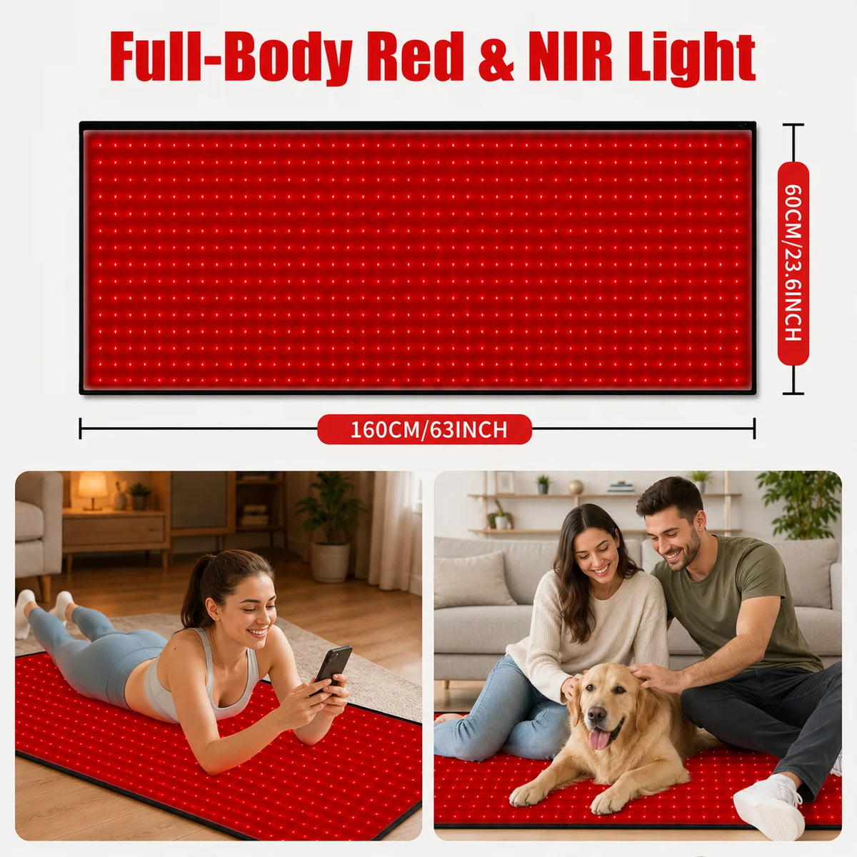 Red Light Therapy Pad 660nm 850nm With Adjustable Timer
