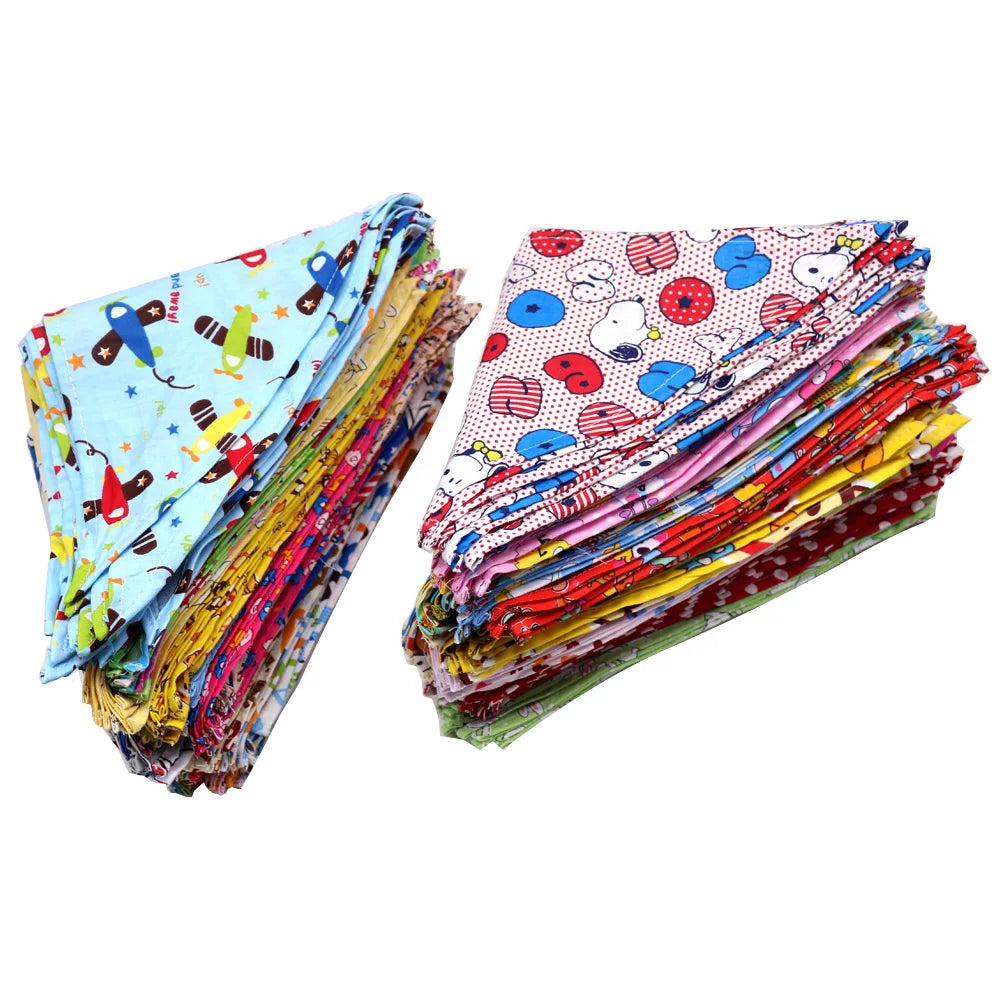 10 Pack Cotton Dog Bandana Bibs For Large Dogs
