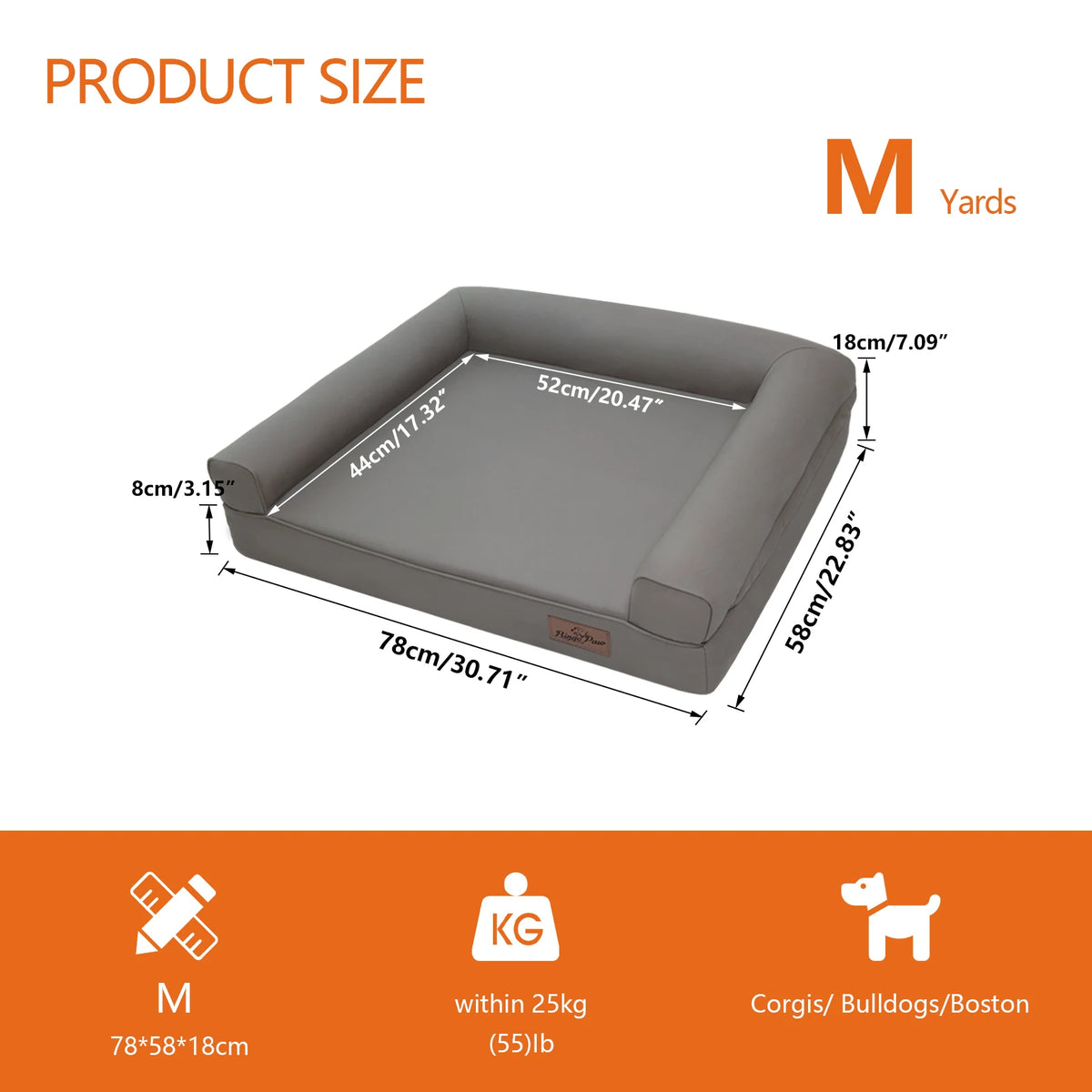 BORWART Extra Large Orthopedic Dog Sofa Bed Calming