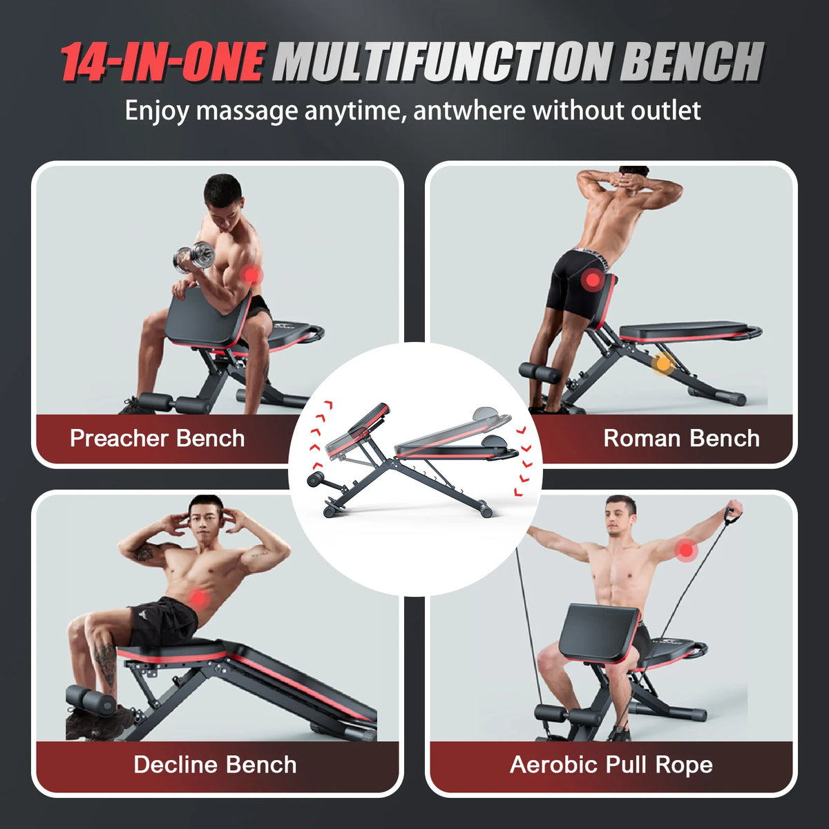 Pre Assembled Foldable Dumbbell Bench For Full Body Workout