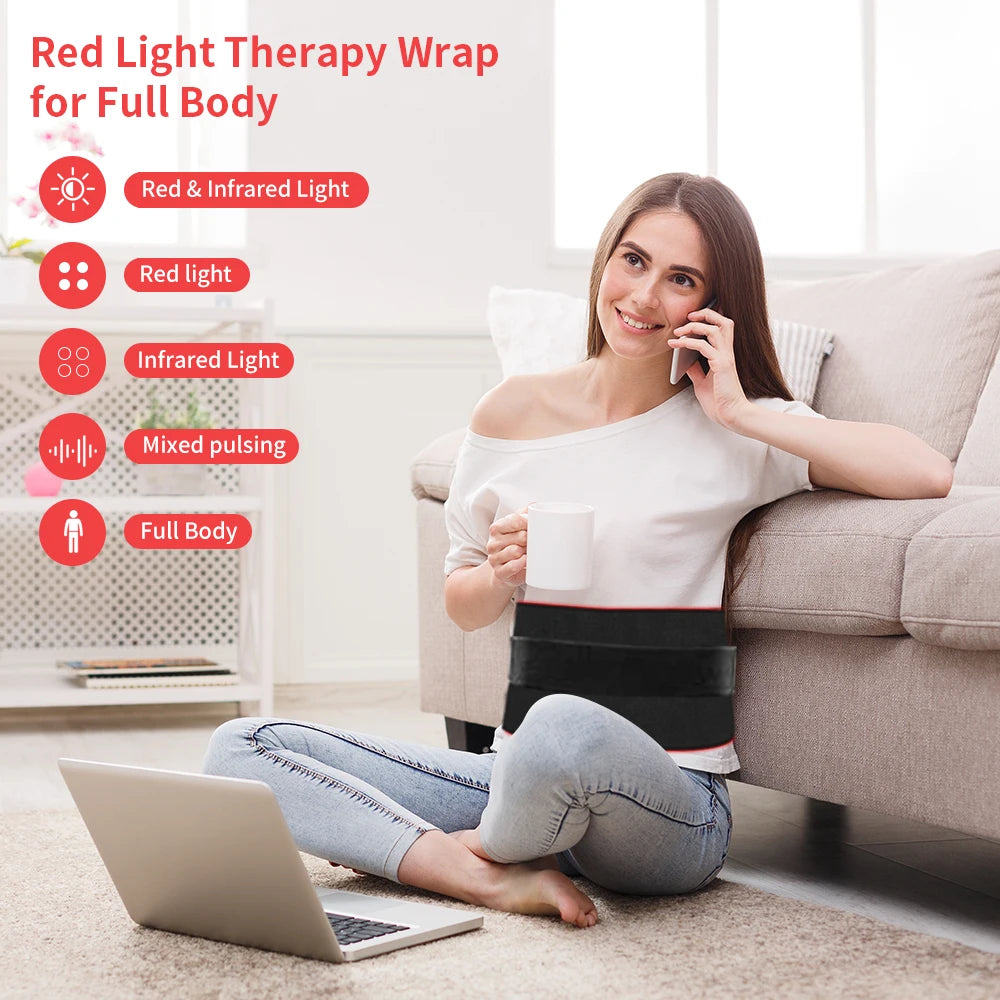 Red Light Therapy Pad 660nm 850nm Infrared For Back Shoulders