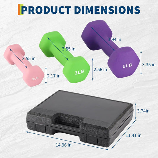 Neoprene Coated Dumbbell Set For Home Strength Training