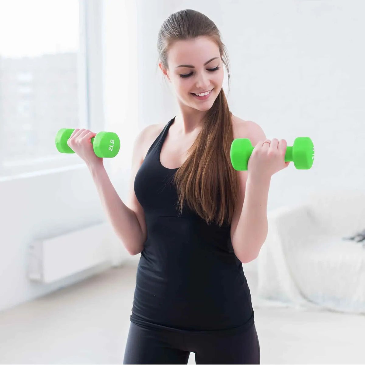 Neoprene Coated Dumbbell Set For Home Strength Training