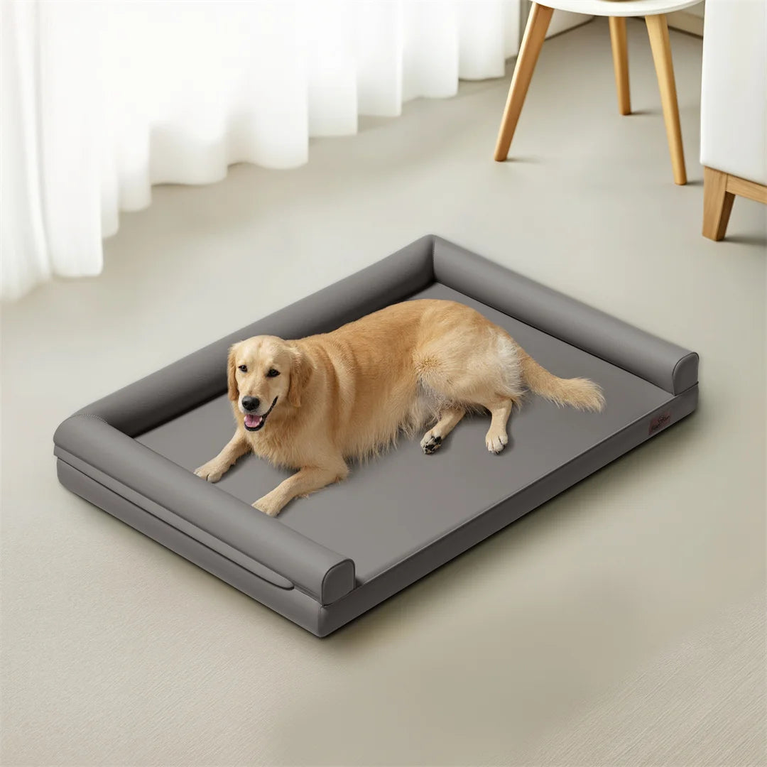 Bingopaw Microfiber Leather Dog Sofa Bed With Removable Cover