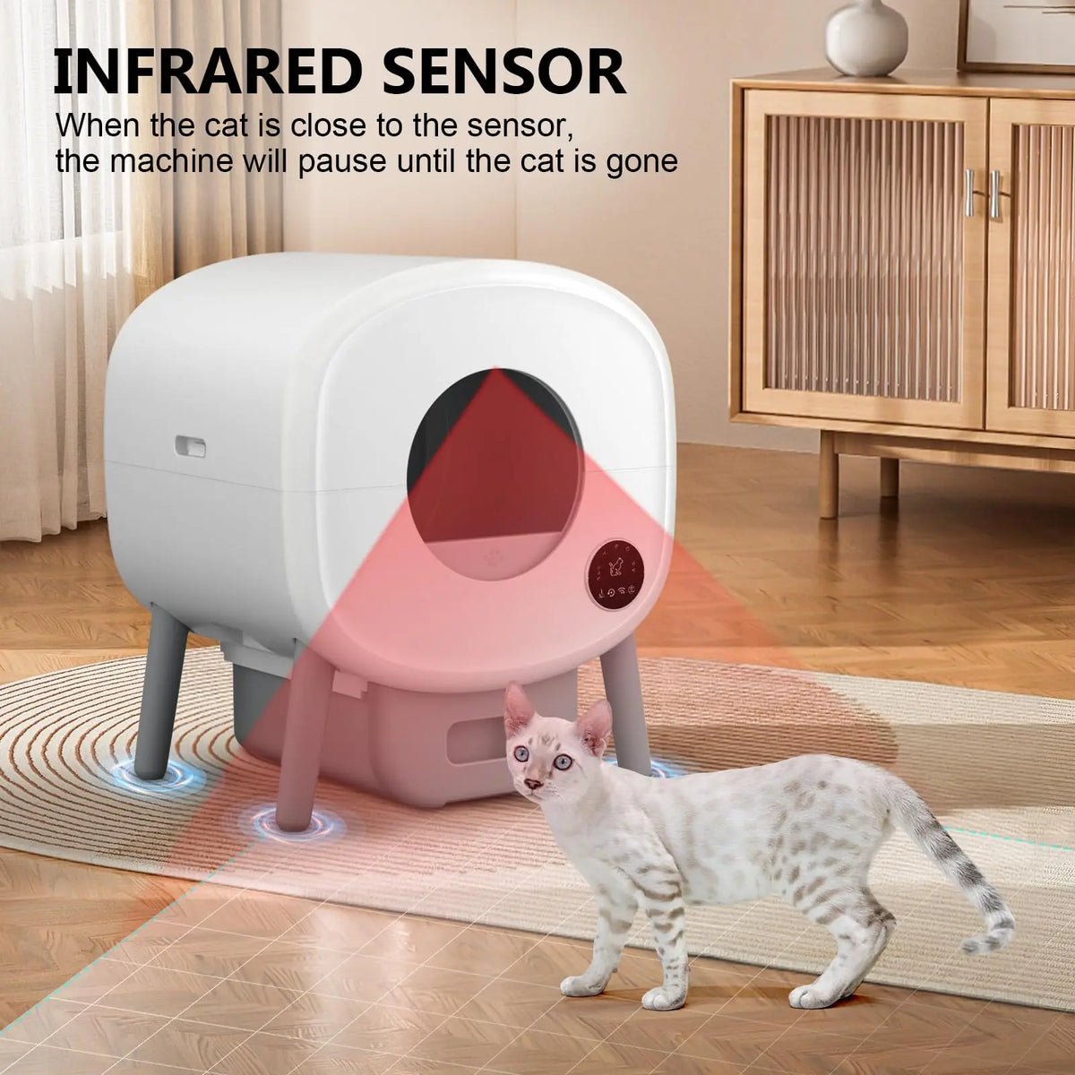 Smart Automatic Cat Litter Box With App Control And Sensors