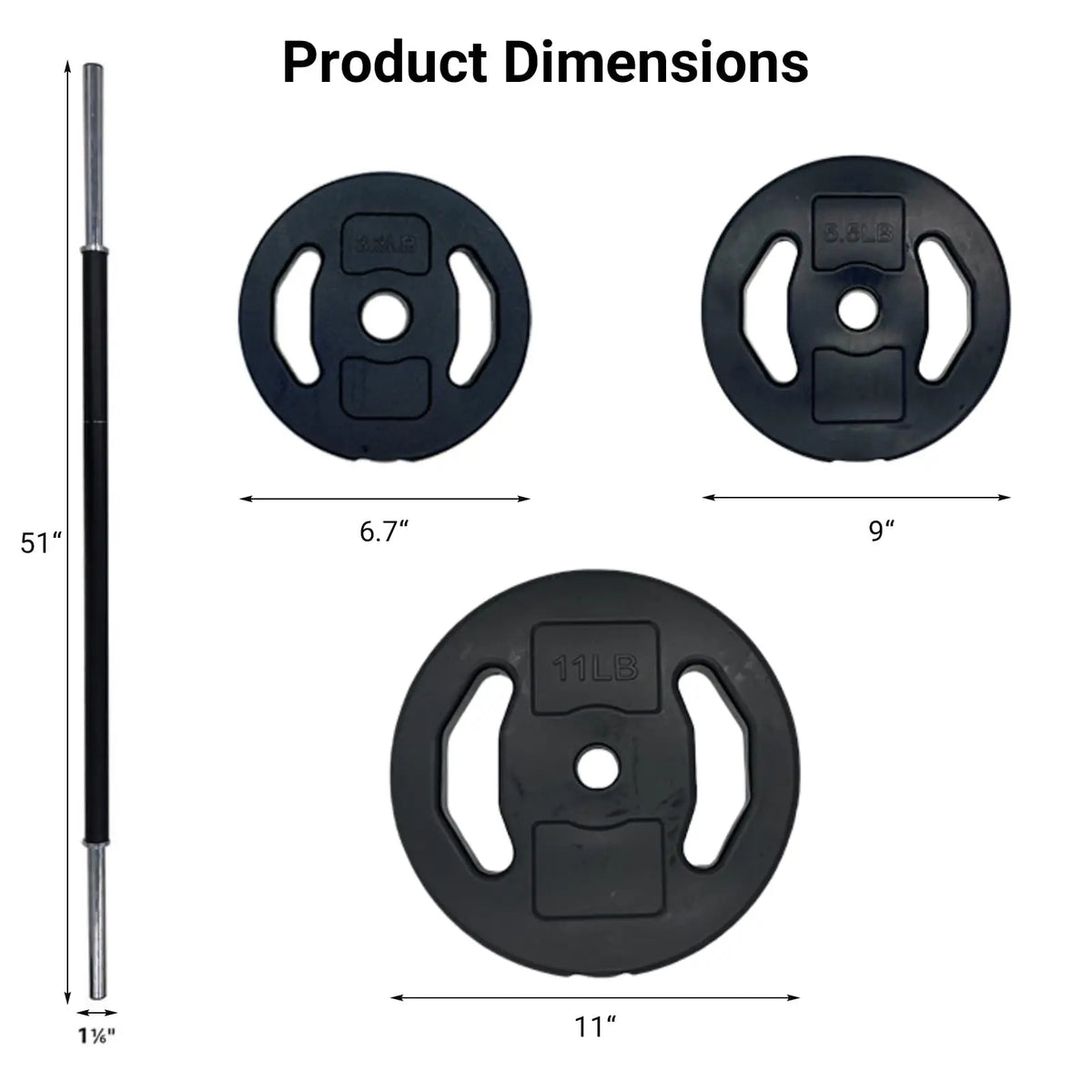 Adjustable PU Coated Barbell Dumbbell Weight Set With Clamps