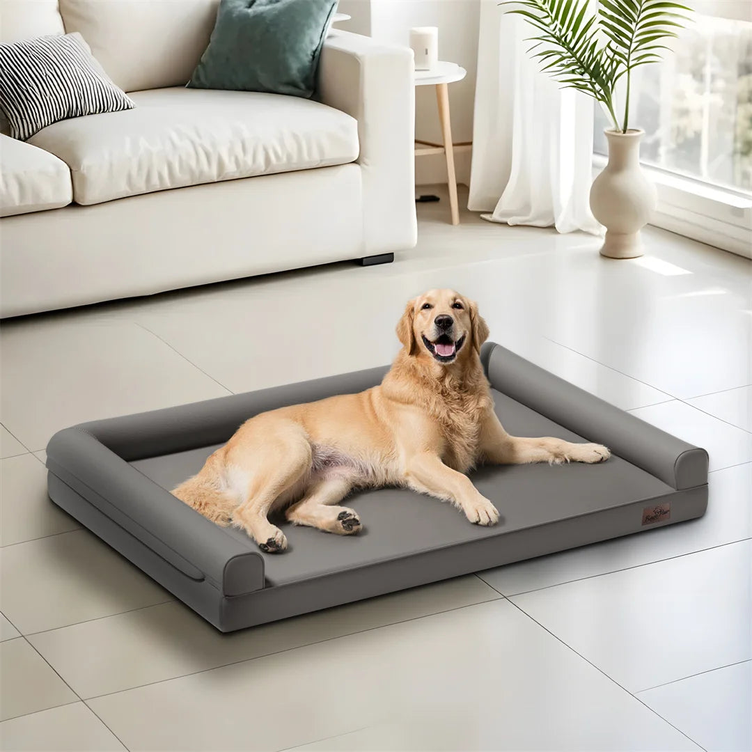 Bingopaw Microfiber Leather Dog Sofa Bed With Removable Cover