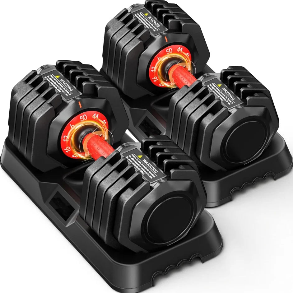 Professional Adjustable Dumbbells With Storage Base For Home Gym Training