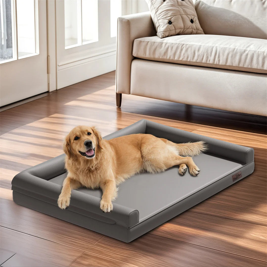 Bingopaw Microfiber Leather Dog Sofa Bed With Removable Cover