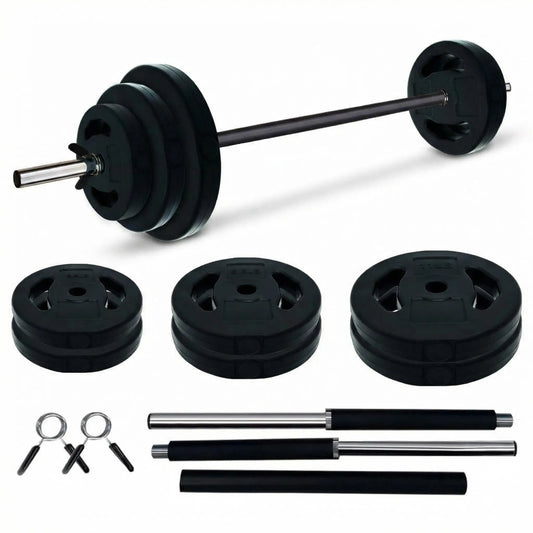 Adjustable PU Coated Barbell Dumbbell Weight Set With Clamps
