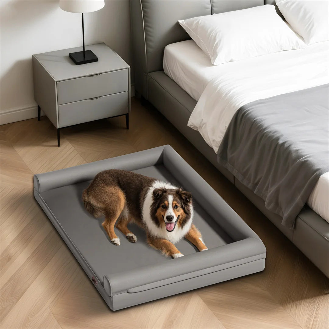 Bingopaw Microfiber Leather Dog Sofa Bed With Removable Cover