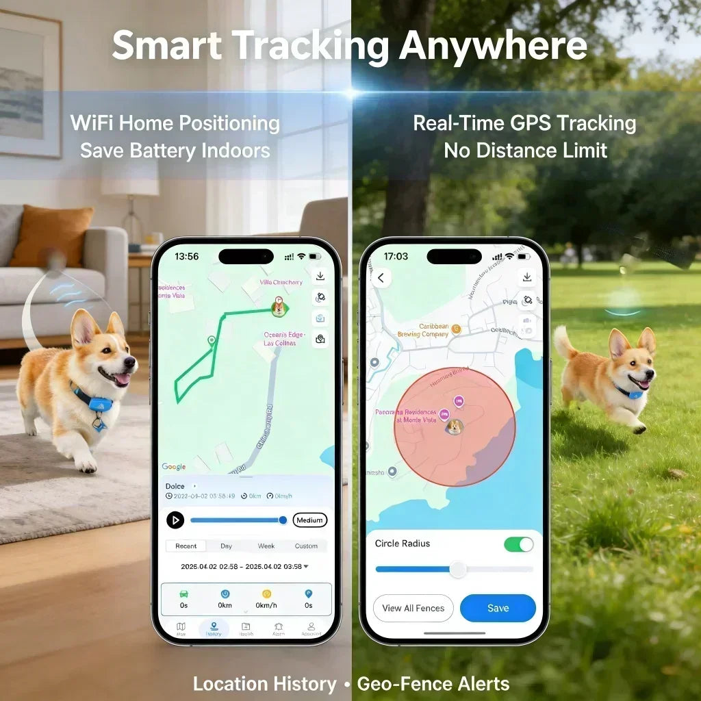 WANWAYTECH GPS Pet Tracker 4G For Dogs And Cats IP67
