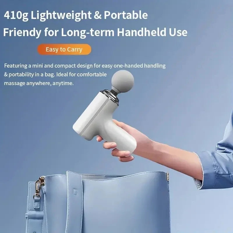 Portable Electric Fascia Massage Gun With 4 Interchangeable Heads