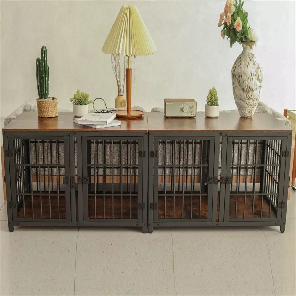 Borwart Furniture Style Dog Crate Kennel With Four Doors