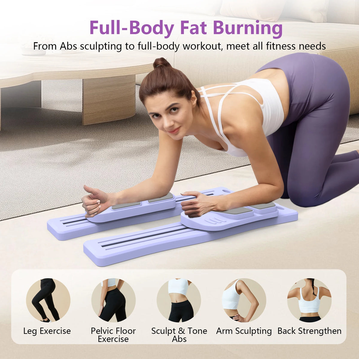WSUEL Pilates Reformer Board For Full Body Home Workouts