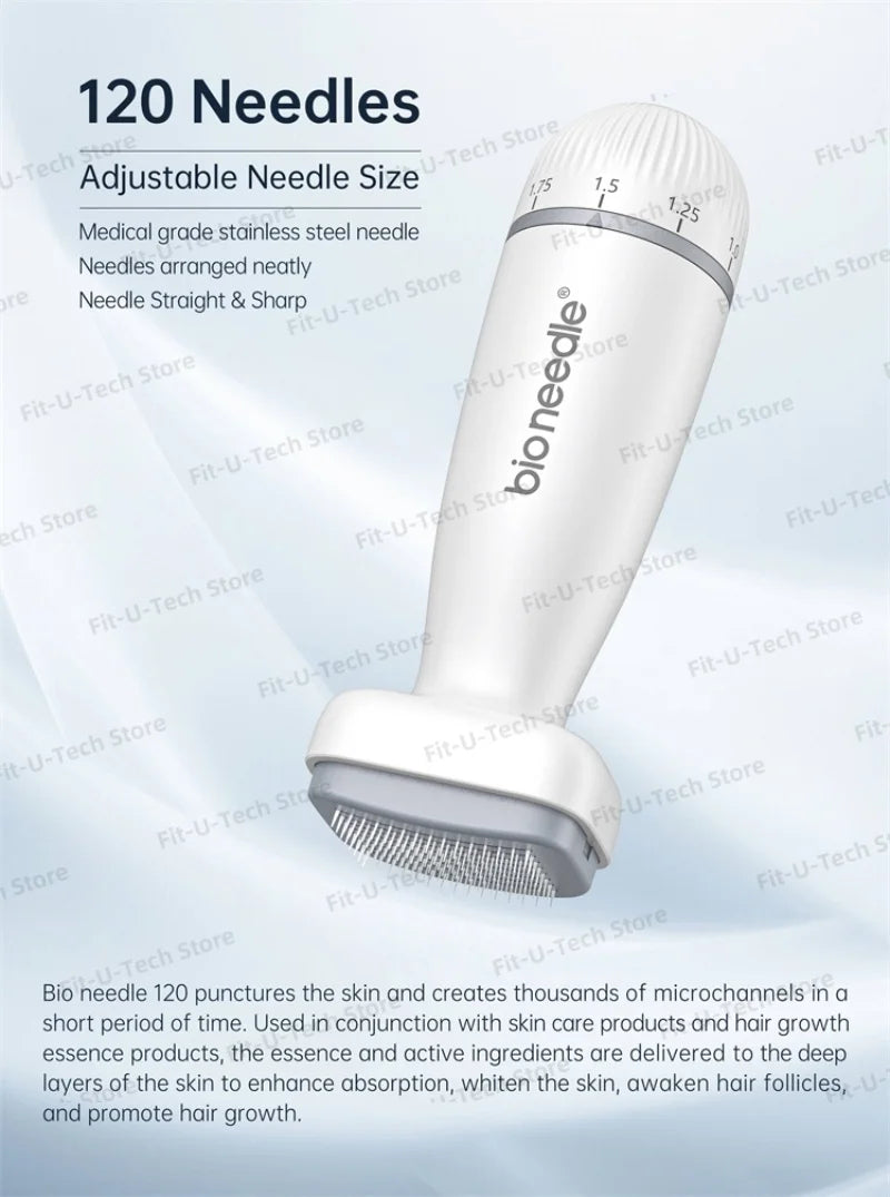Adjustable 120 Pin Derma Stamp For Face And Beard Treatment