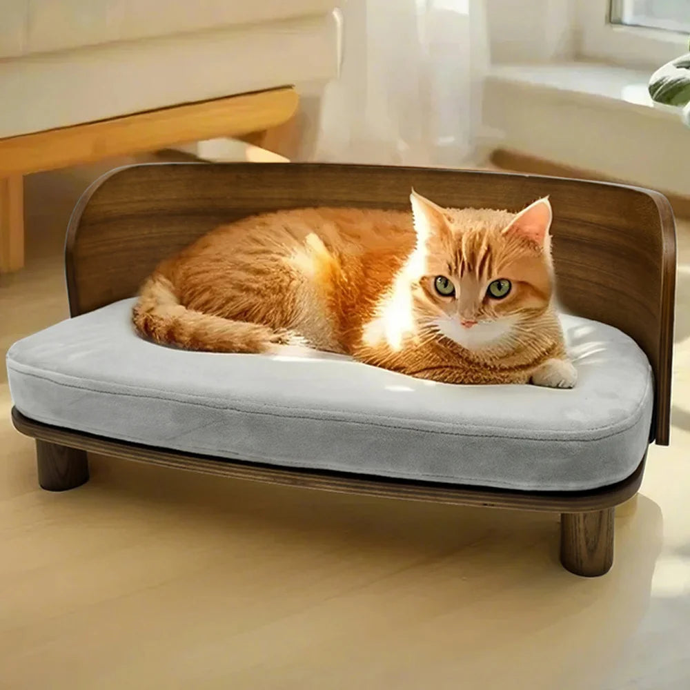 Borwart Elevated Pet Sofa Wooden Bed Cushion Suitable For Pets