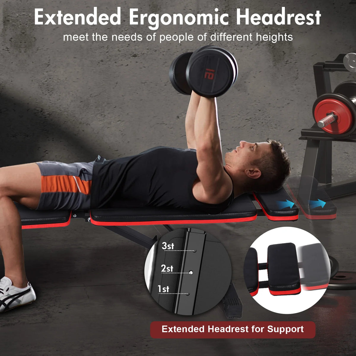 Adjustable Foldable Weight Bench For Full Body Strength Training
