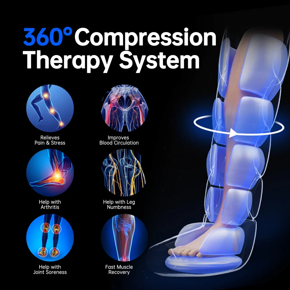 Heyelax Cordless Leg Compression Massager For Athletic Recovery