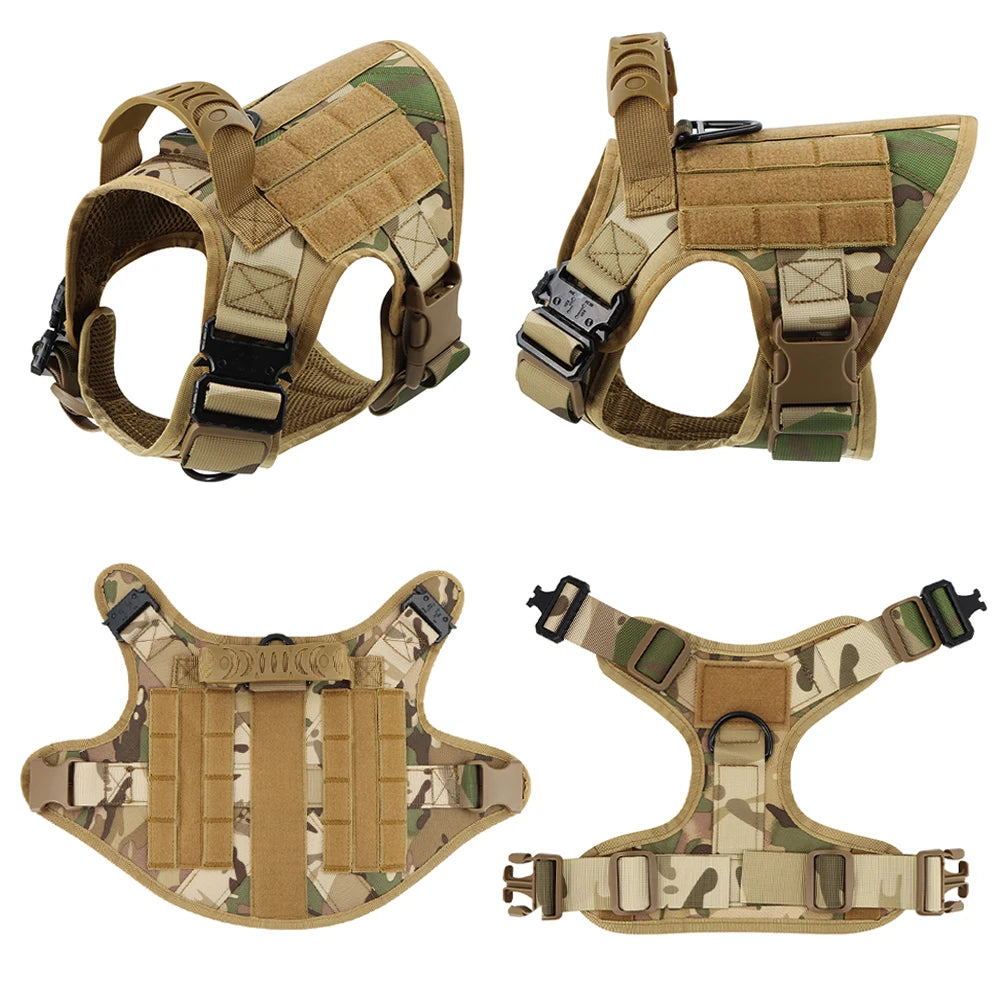 Durable Tactical Dog Harness And Leash Set No Pull