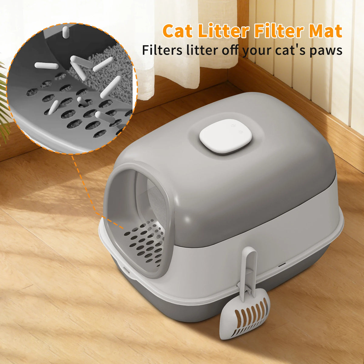 Dual Mode Extra Large Switchable Cat Litter Box For Multi Cats