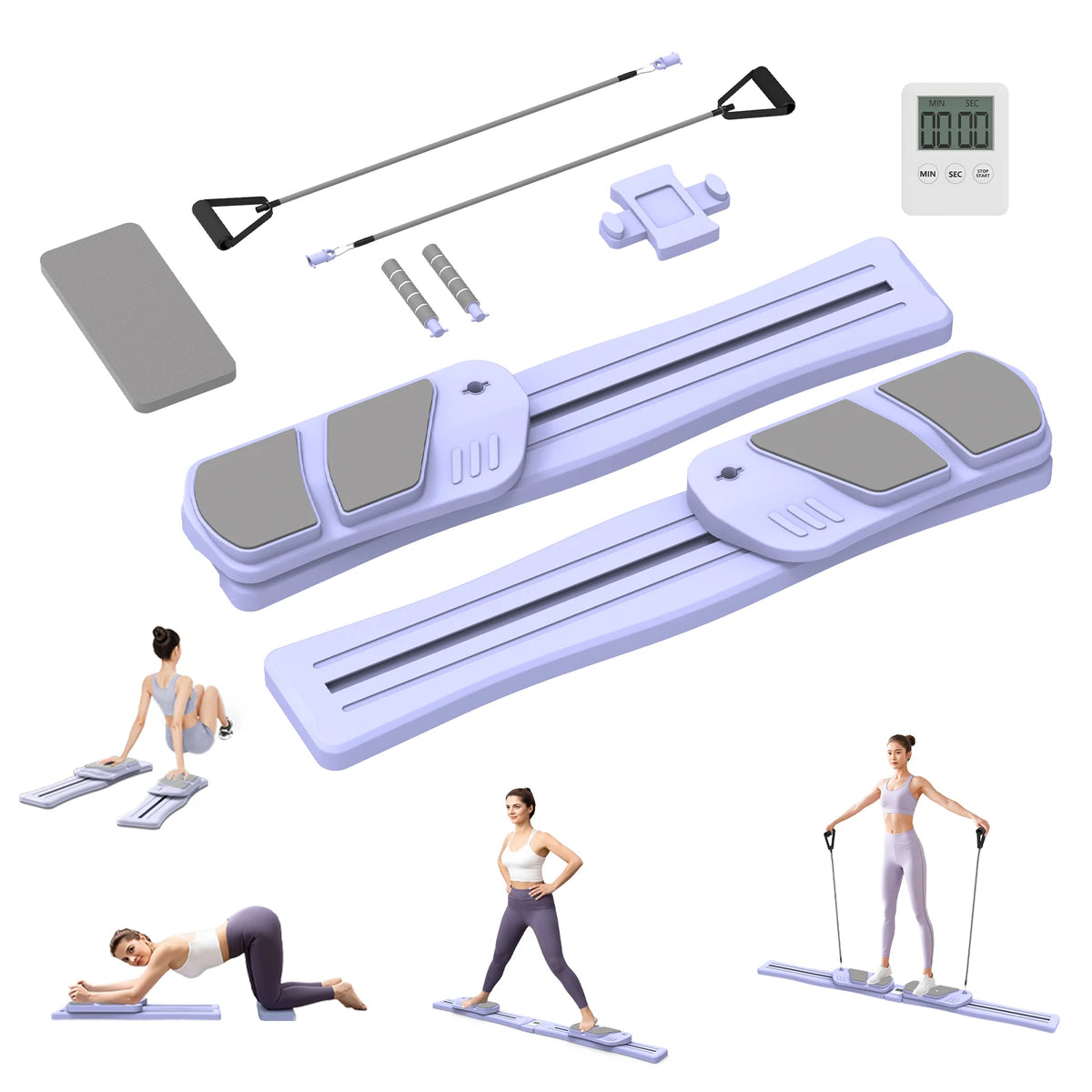 WSUEL Pilates Reformer Board For Full Body Home Workouts