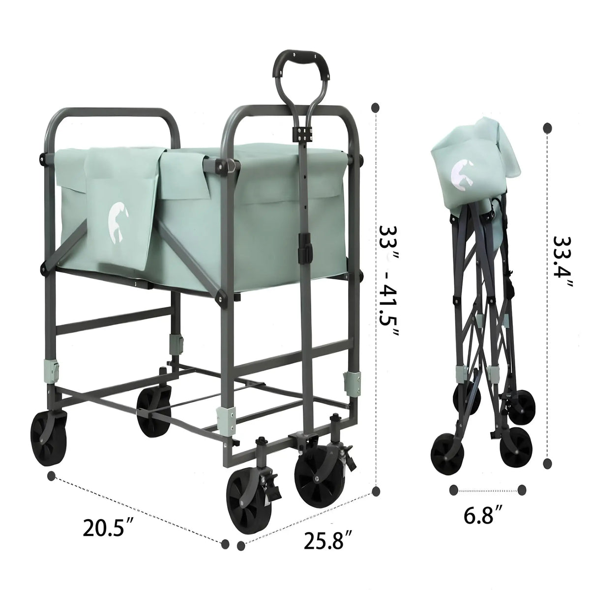 DishyKooker Portable Folding Dog Bath Tub With Rolling Cart