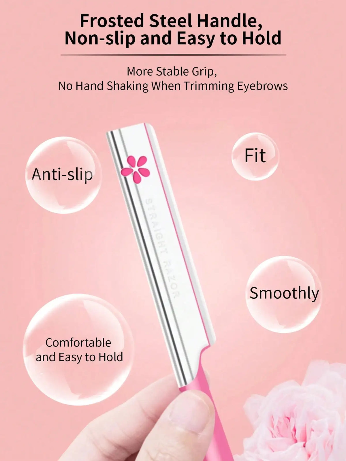 Professional Stainless Steel Eyebrow Trimmer for Smooth Grooming