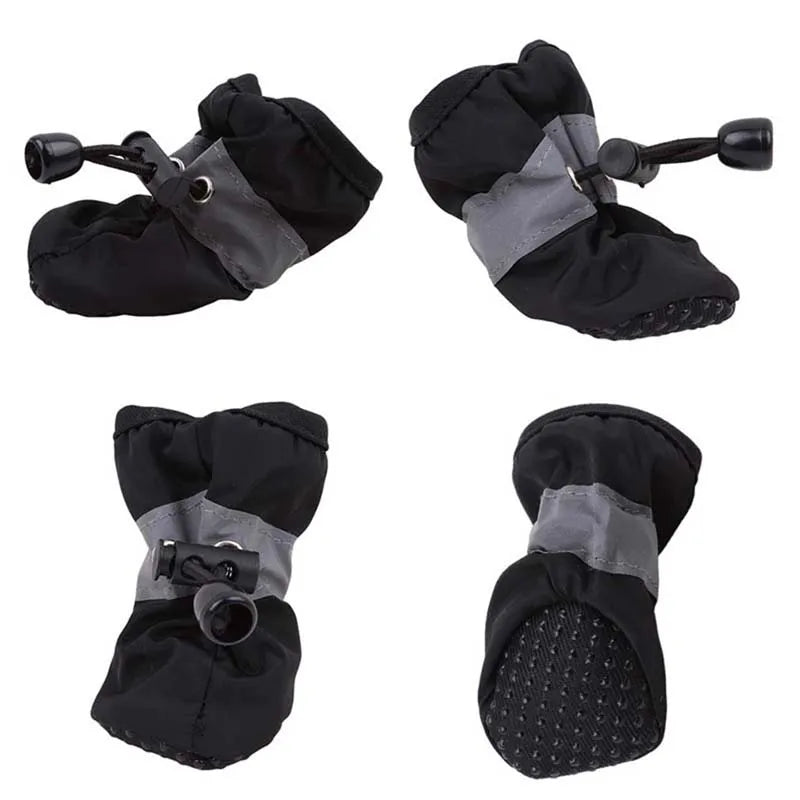 Waterproof Dog Boots With Non-Slip Soles And Reflective Strips