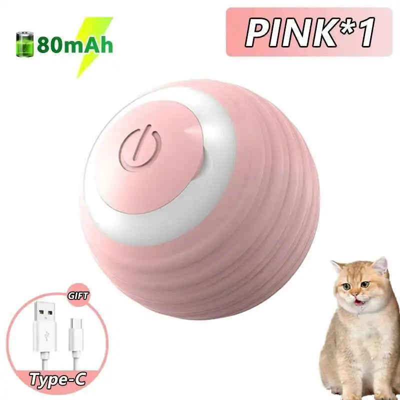 Automatic Rolling Interactive Dog Toy Ball With Glowing Lights