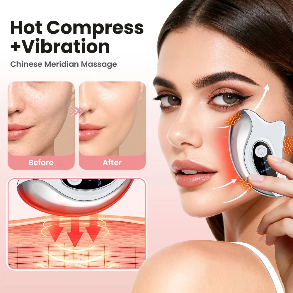 Hailicare Heated Gua Sha Facial Massager With Vibration