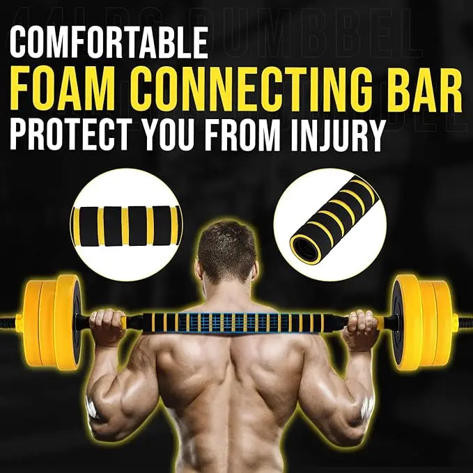Adjustable Dumbbell Set With Foam Handles, 33Lb For Home Gym