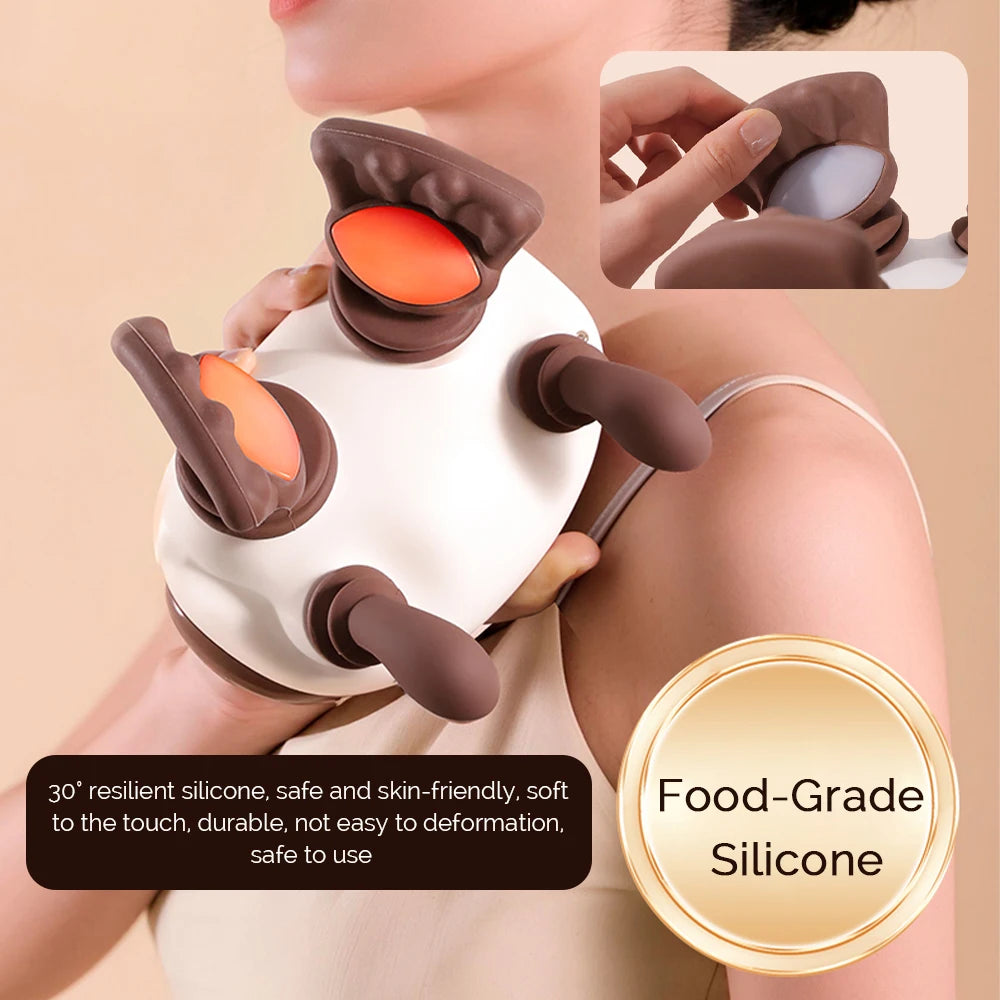 Foreverlily Wireless Neck And Back Massager With Heat