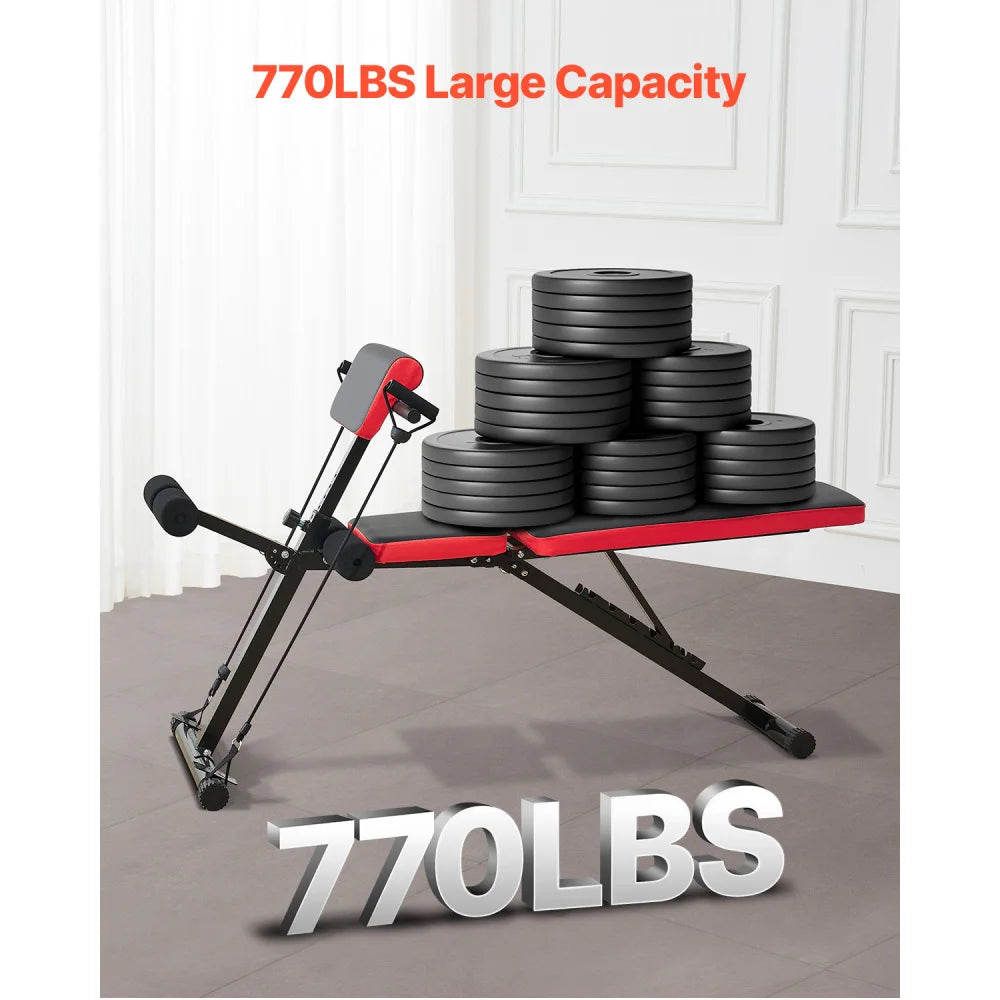 Adjustable Roman Chair Hyperextension Bench For Home Gym Workout