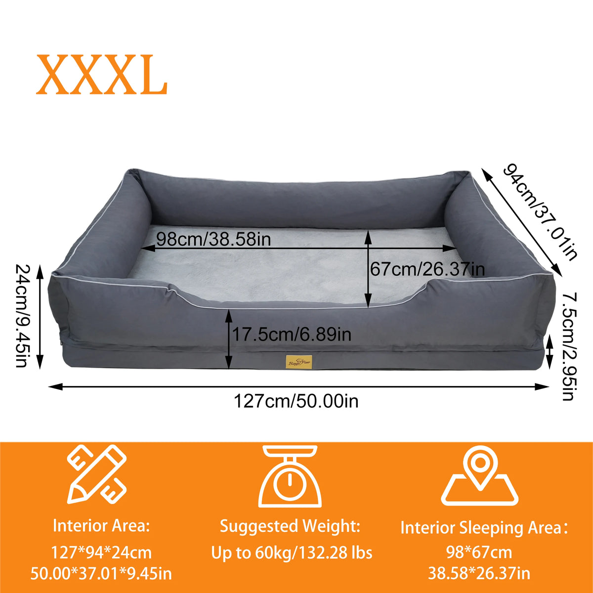 BINGOPAW Orthopedic Dog Bed With Waterproof Lining