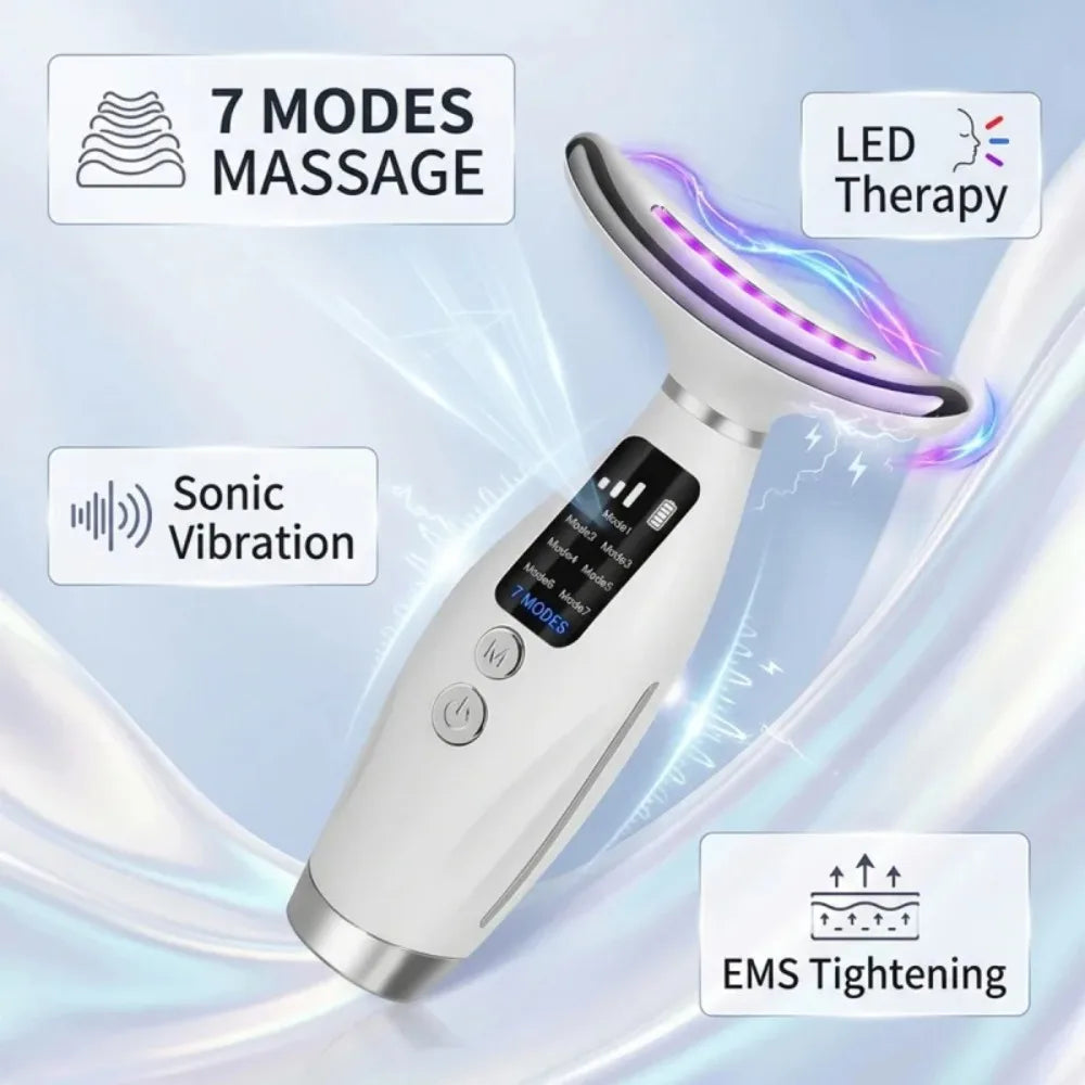 Hailicare Led Photon Therapy Neck Facial Lifting Massager