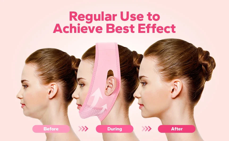 Reusable V Shaped Facial Strap For Daily Skin Care Support