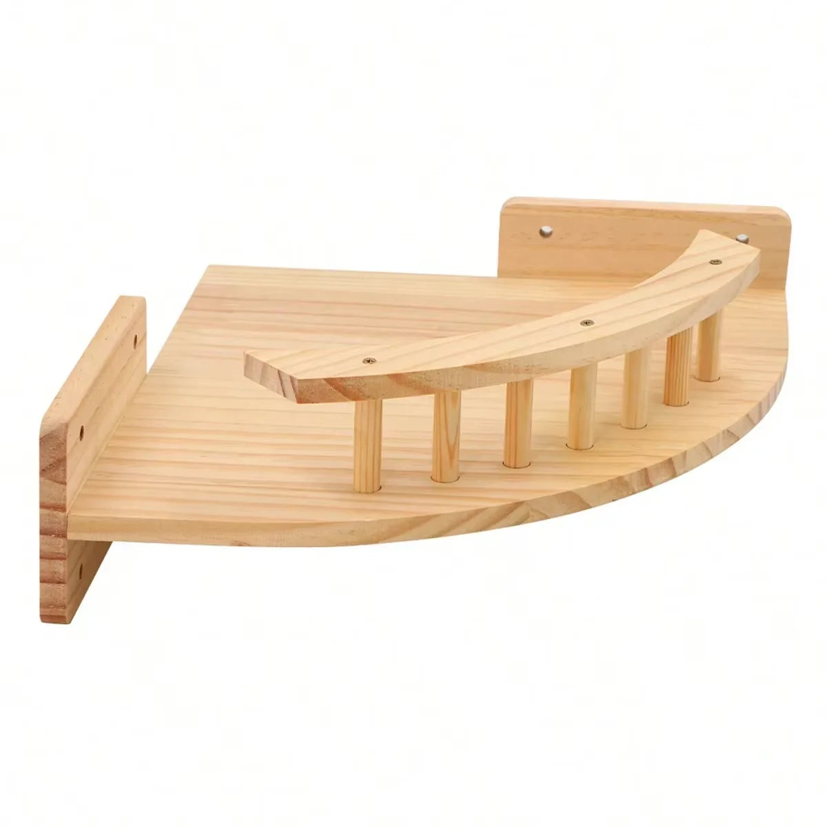 CWV Wooden Corner Hammock With Steps Wall Mounted Cat Tree
