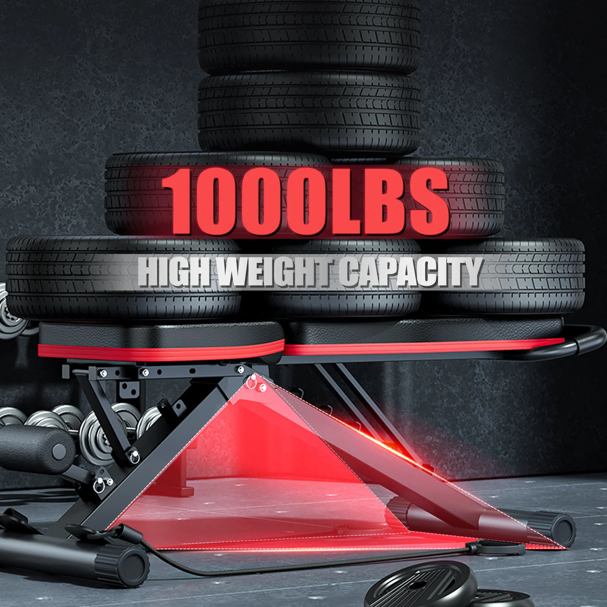Pre Assembled Foldable Dumbbell Bench For Full Body Workout