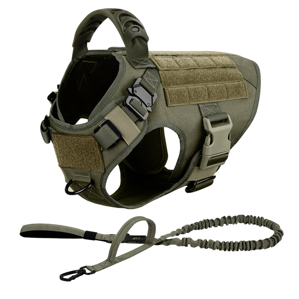 Durable Tactical Dog Harness And Leash Set No Pull