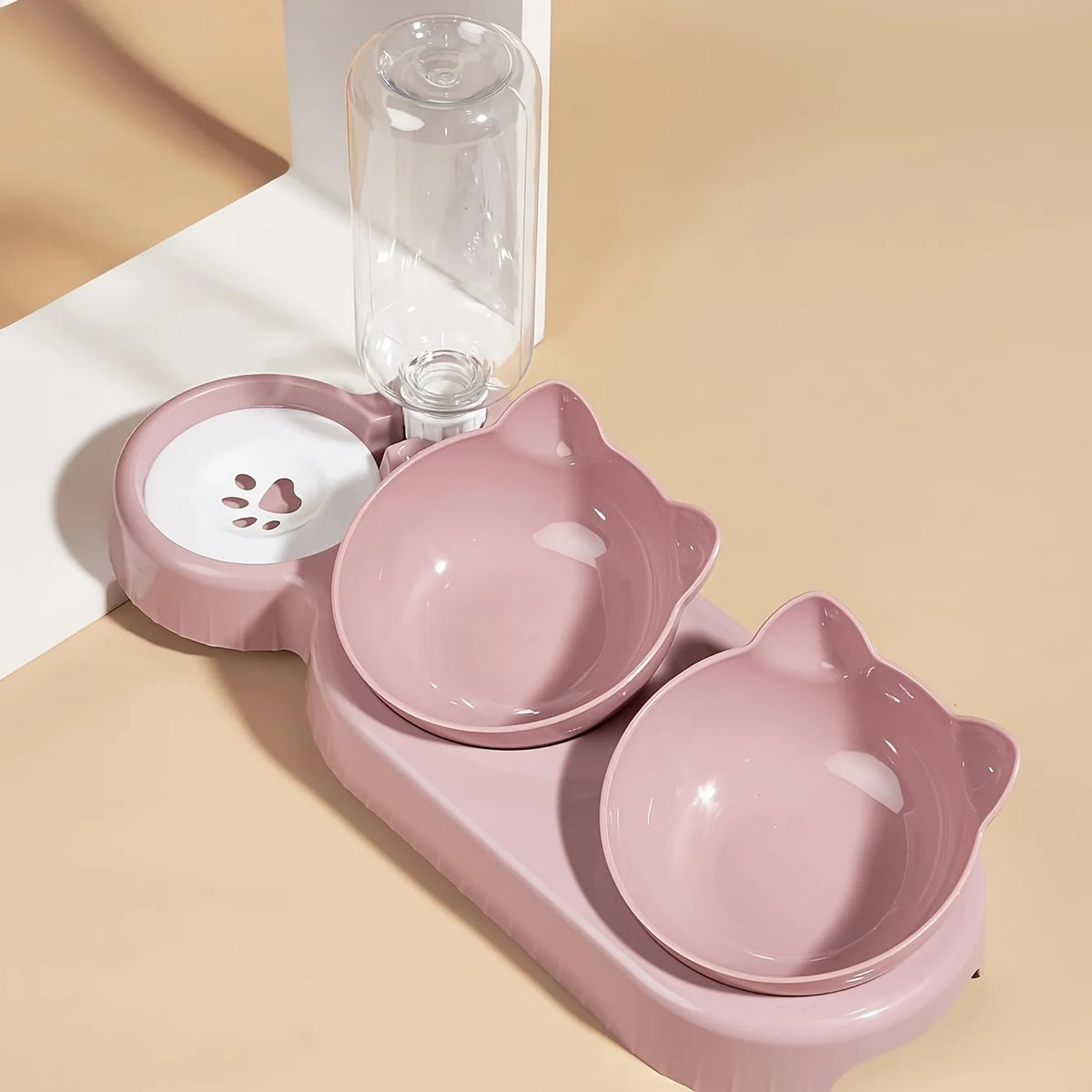 Gravity Pet Food And Water Bowl Set For Neck Protection