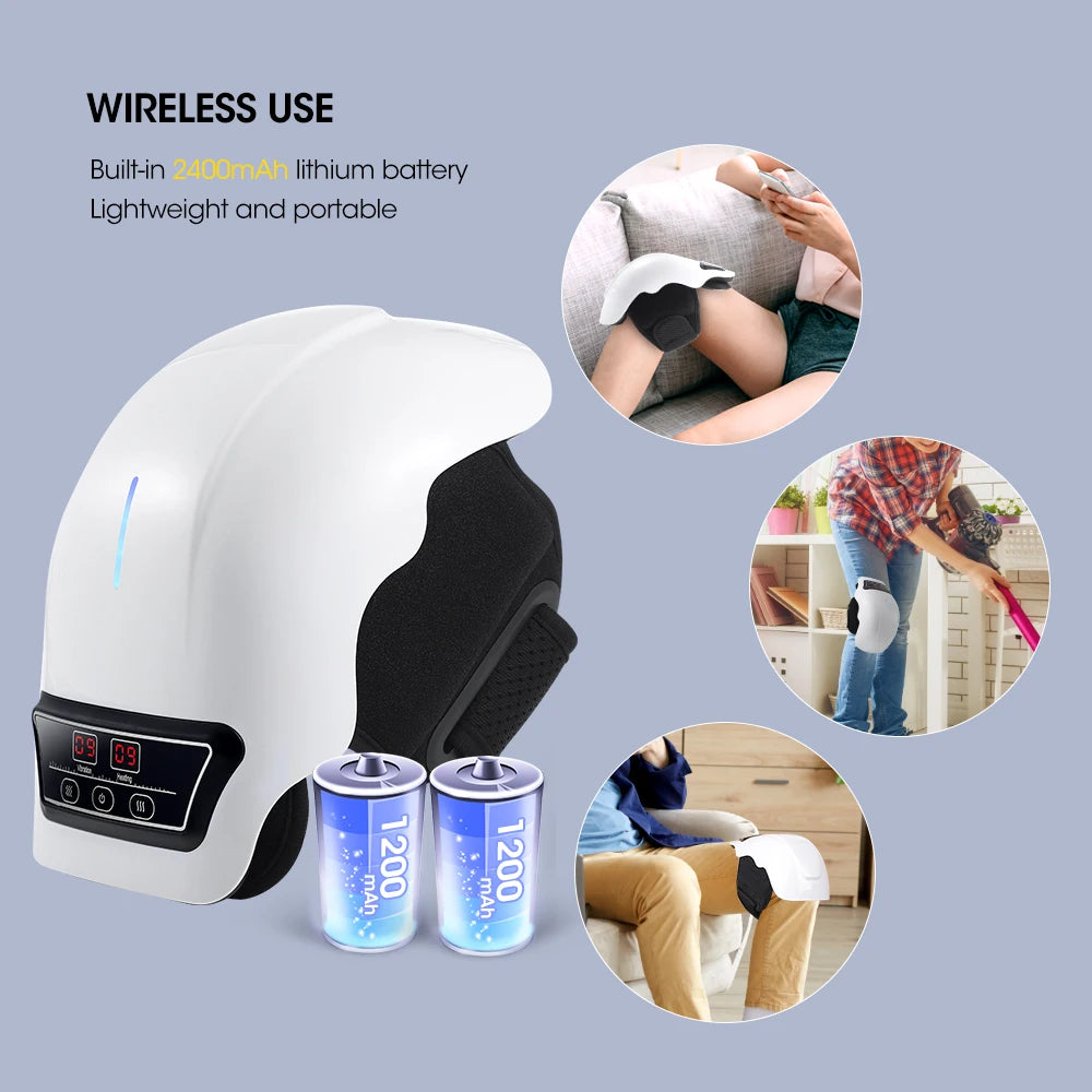 Hailicare Wireless Heated Knee Massager With Infrared Air Compression