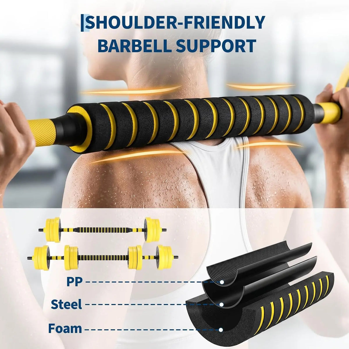 Adjustable 4-in-1 Dumbbell Barbell Kettlebell Home Gym Training Set
