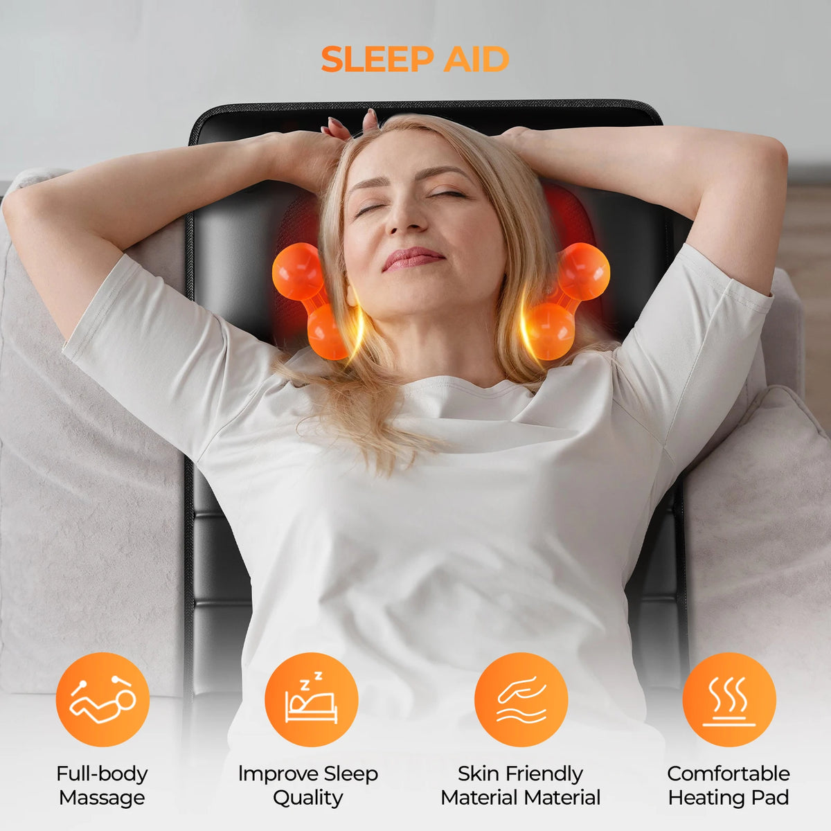 HOMEMASSA Shiatsu Full Body Massage Mat With Heat And Motors